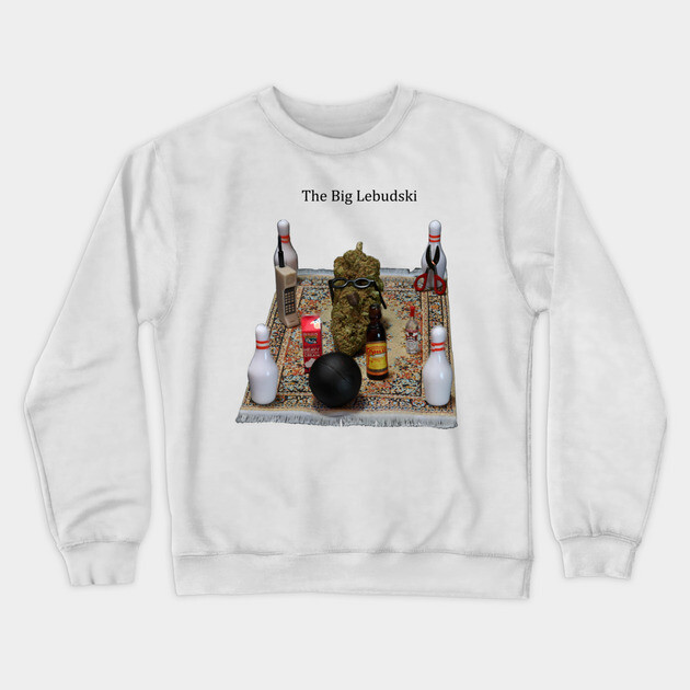 Lebudsky Dream Top Down (for light colors) - Weed Design Crewneck Sweatshirt by MrGreenGenes420