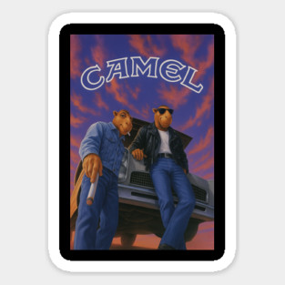 Joe Camel Sunset Cruisers Shirt Sticker