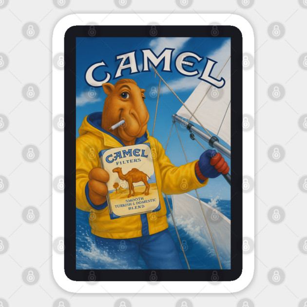 Joe Camel Smooth Sailing Shirt Sticker by Shit Post Hero
