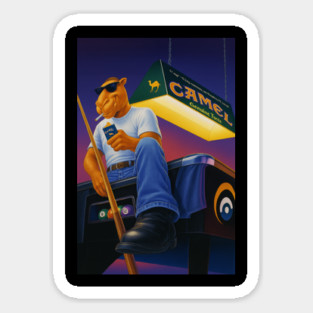 Joe Camel Pool Hall King Shirt Sticker