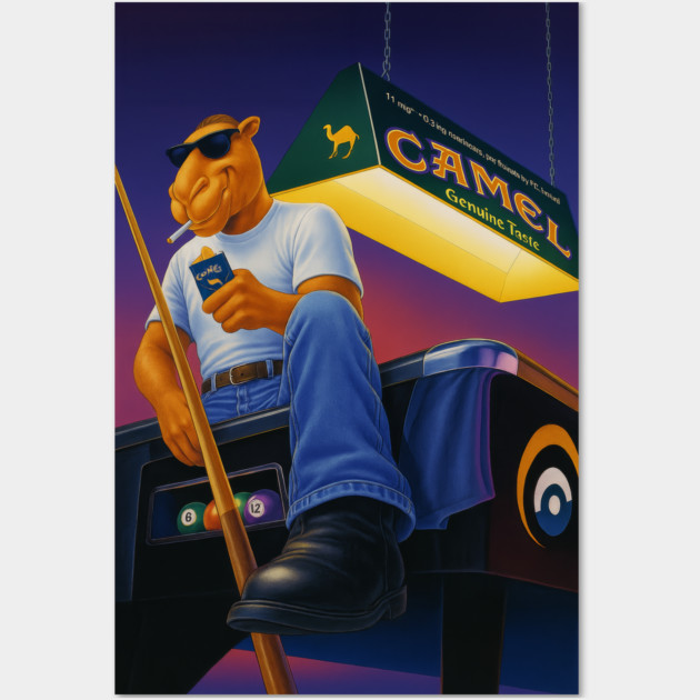 Joe Camel Pool Hall King Shirt Wall Art by Shit Post Hero