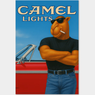 Joe Camel Lights Muscle Car Shirt Posters and Art
