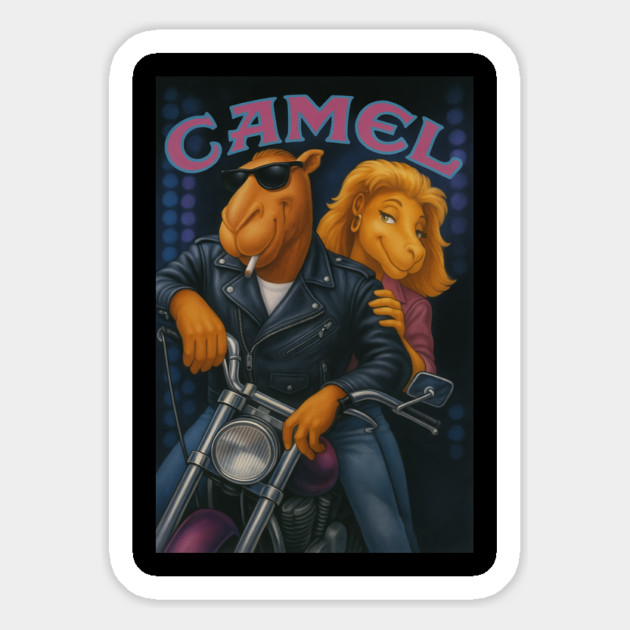 Joe Camel Biker Couple Night Out Shirt Magnet by Shit Post Hero