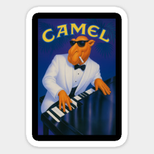 Joe Camel Lounge Piano Night Shirt Sticker