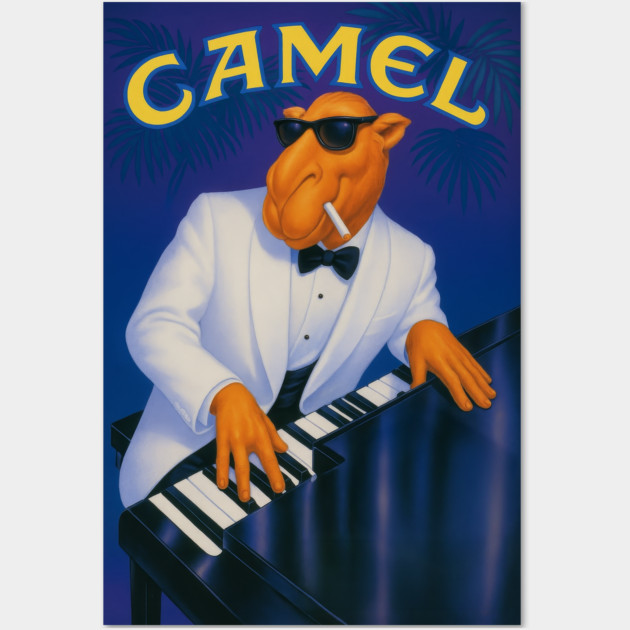 Joe Camel Lounge Piano Night Shirt Wall Art by Shit Post Hero