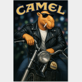Joe Camel Biker Rebel Shirt Posters and Art