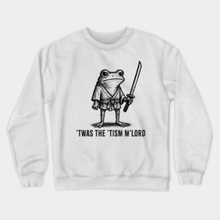 'Twas The 'Tism M'lord Funny Wizard Frog Autism Crewneck Sweatshirt