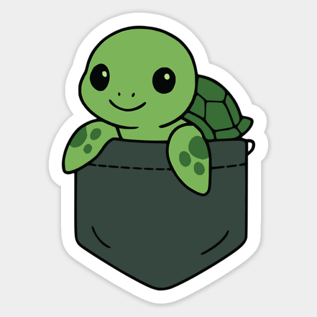 Cute Baby Sea Turtle Pocket Pal Ocean Animal Fun Sea Turtle Magnet by Yesteeyear