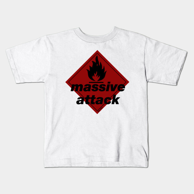 Massive Attack Fan Art Kids T-Shirt by Timeless Chaos