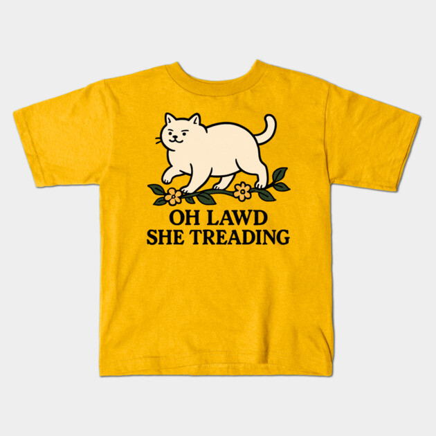 Oh-Lawd-He-Treading Kids T-Shirt by Creatifly Graphic Tees