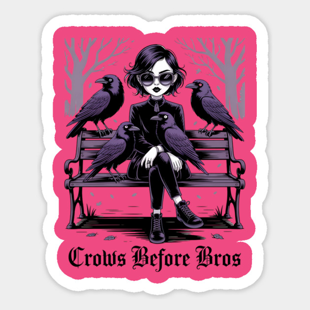 Crows Before Bros Magnet by Silly Me Studio
