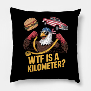 WTF Is A Kilometer Eagle Pillow