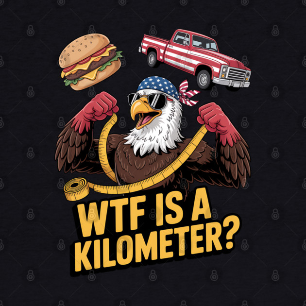 WTF Is A Kilometer Eagle by Silly Me Studio