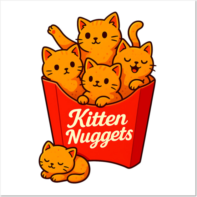 Kitten Nuggets Wall Art by Silly Me Studio