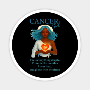 Cancer Girl Magic – Intuitive Black Woman Zodiac Magnet