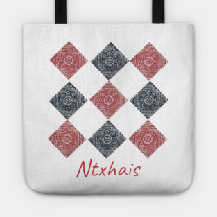 Ntxhais – Blossoming Hmong Beauty in Pattern Tote