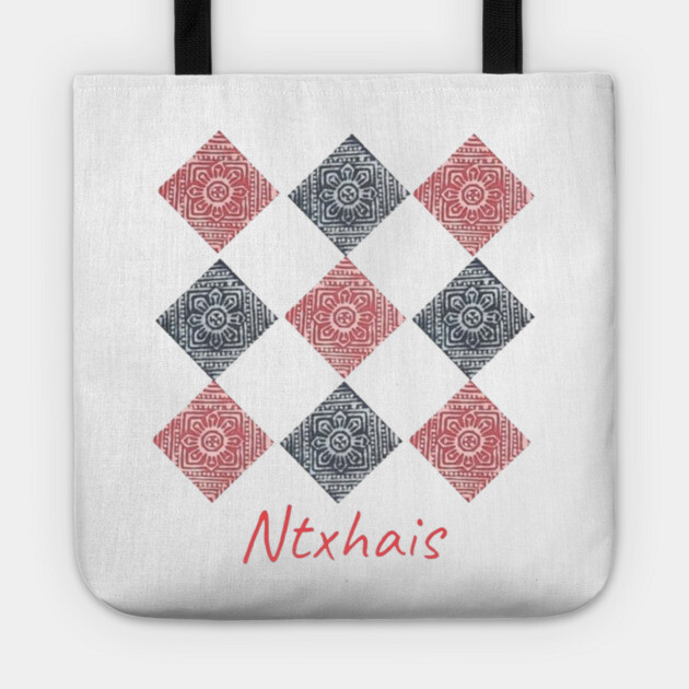 Ntxhais – Blossoming Hmong Beauty in Pattern Tote by Pimcolle