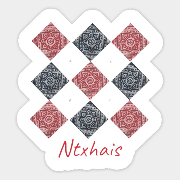 Ntxhais – Blossoming Hmong Beauty in Pattern Magnet by Pimcolle