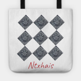Ntxhais – Blossoming Hmong Beauty in Pattern Tote