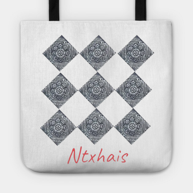 Ntxhais – Blossoming Hmong Beauty in Pattern Tote by Pimcolle