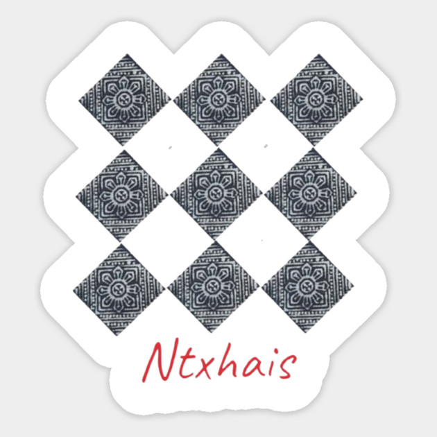 Ntxhais – Blossoming Hmong Beauty in Pattern Magnet by Pimcolle