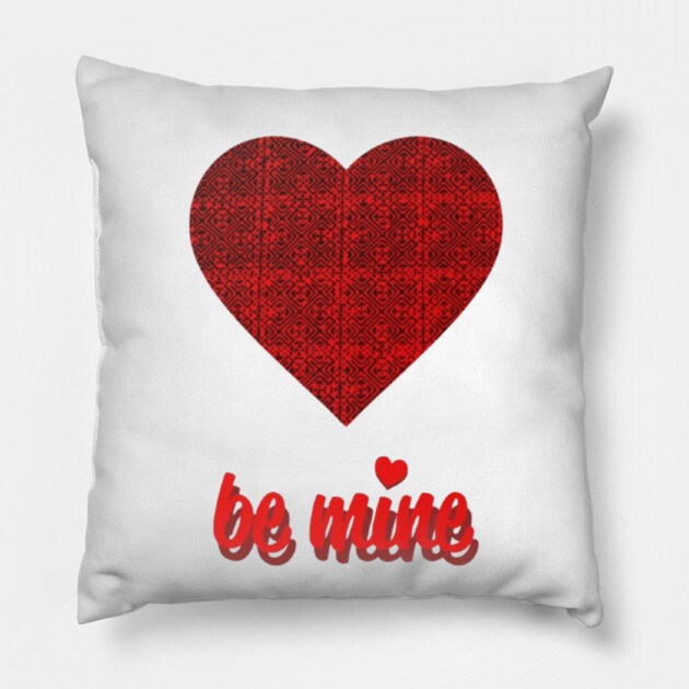 Be Mine – Hmong Heart of Love and Legacy Pillow by Pimcolle