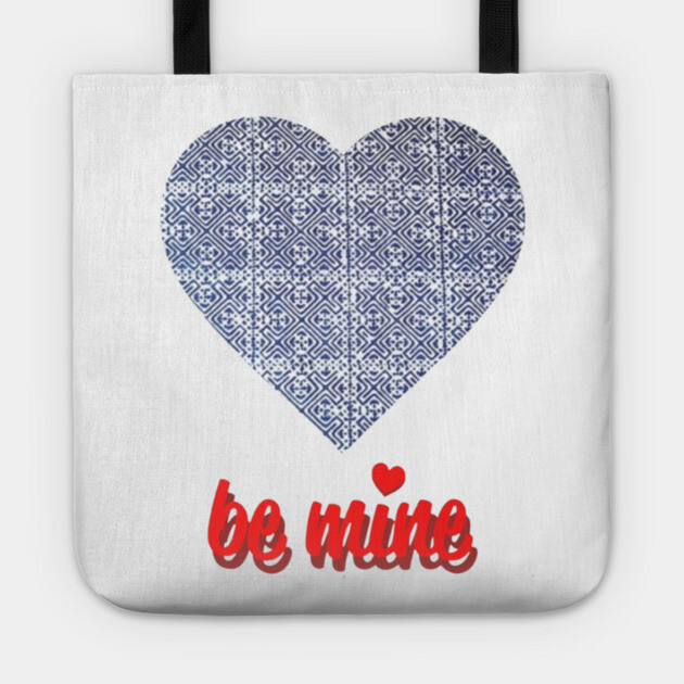 Be Mine – Indigo Heart with Hmong Spirit Tote by Pimcolle