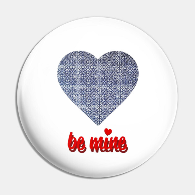 Be Mine – Indigo Heart with Hmong Spirit Pin by Pimcolle