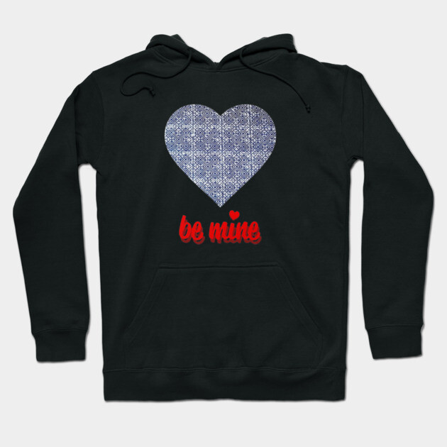 Be Mine – Indigo Heart with Hmong Spirit Hoodie by Pimcolle