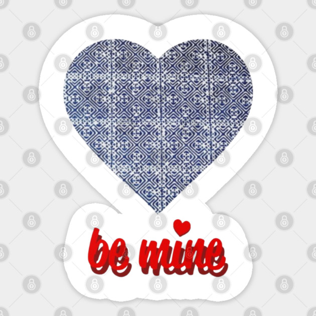 Be Mine – Indigo Heart with Hmong Spirit Sticker by Pimcolle