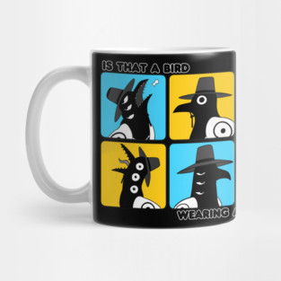 Is that a bird wearing a tiny hat? Mug