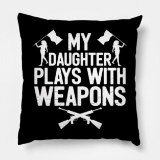 Funny Color Guard Dad Of A Color Guard Member Dad Guard Dad Pillow