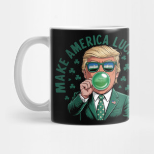 Make America Lucky Again Trump Bubble Gum St Patricks Day Mug