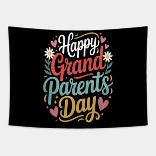 Happy Grandparents Day Tapestry