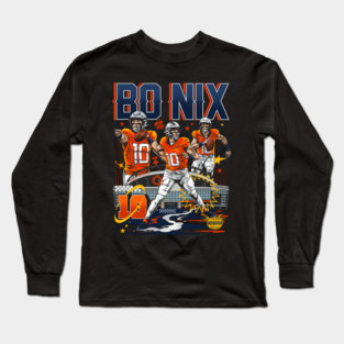 Bo Nix Denver Collage Long Sleeve T-Shirt