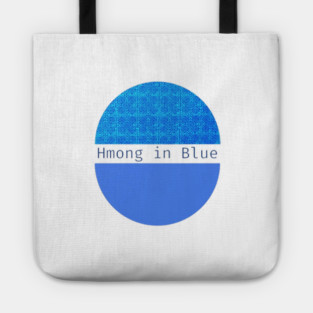 Hmong in Blue – Modern Minimalism Meets Tribal Heritage Tote