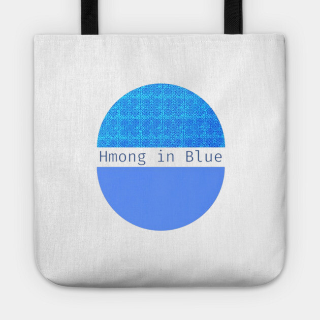 Hmong in Blue – Modern Minimalism Meets Tribal Heritage Tote by Pimcolle
