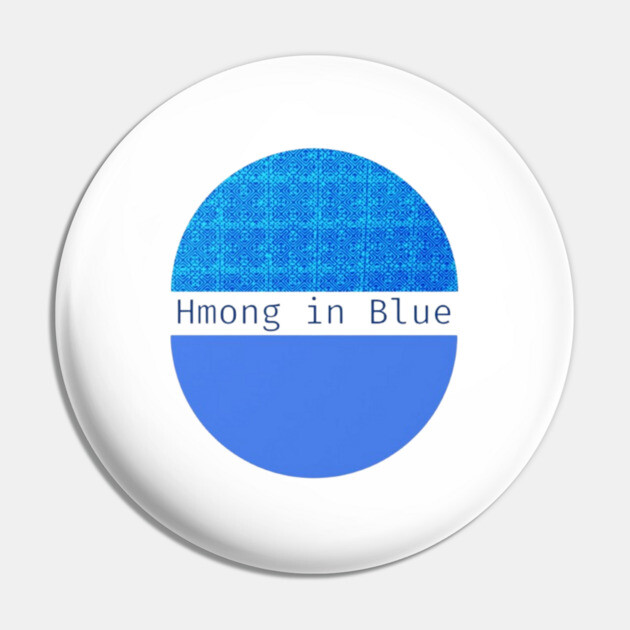 Hmong in Blue – Modern Minimalism Meets Tribal Heritage Pin by Pimcolle
