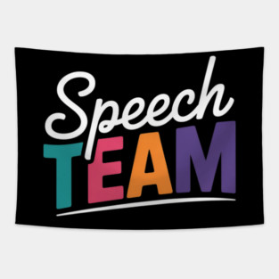 Speech Team Squad Group Gift Special Ed School Teacher SPED Tapestry