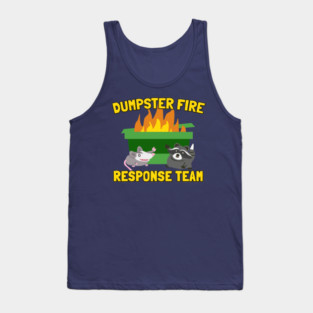 Dumpster Fire Response Team with Raccoon and Possum Tank Top