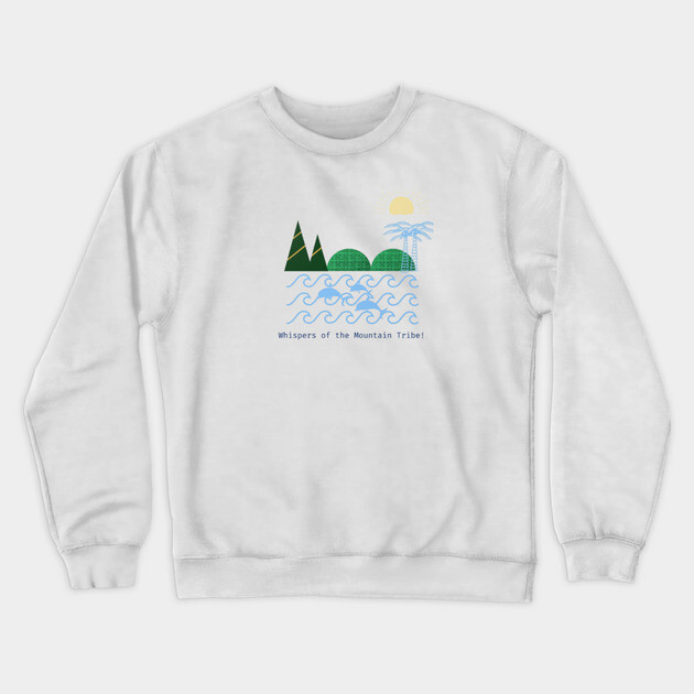 Whispers of the Mountain Tribe – Echoes in Green Crewneck Sweatshirt by Pimcolle