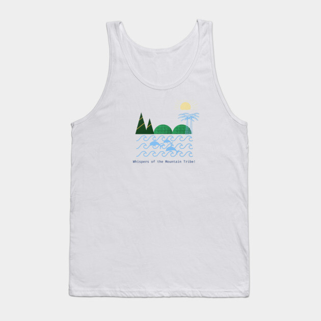 Whispers of the Mountain Tribe – Echoes in Green Tank Top by Pimcolle