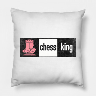 Retro 70s Chess King Store Pillow