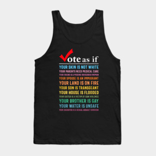 Votê - The Voice of Democracy - Election - Vote - Political Tank Top
