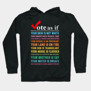 Votê - The Voice of Democracy - Election - Vote - Political Hoodie