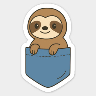 Funny Baby Sloth Pocket Pal Cute Lazy Animal Sloth Vibe Magnet
