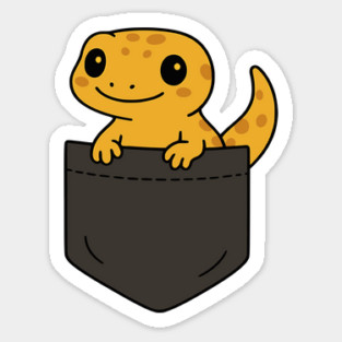 Funny Gecko Pocket Pal Reptile Lover Cute Lizard Art Magnet