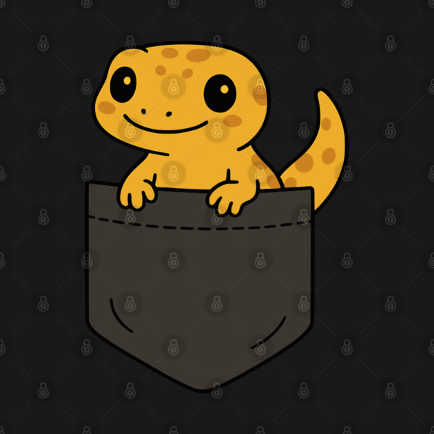 Funny Gecko Pocket Pal Reptile Lover Cute Lizard Art by Yesteeyear