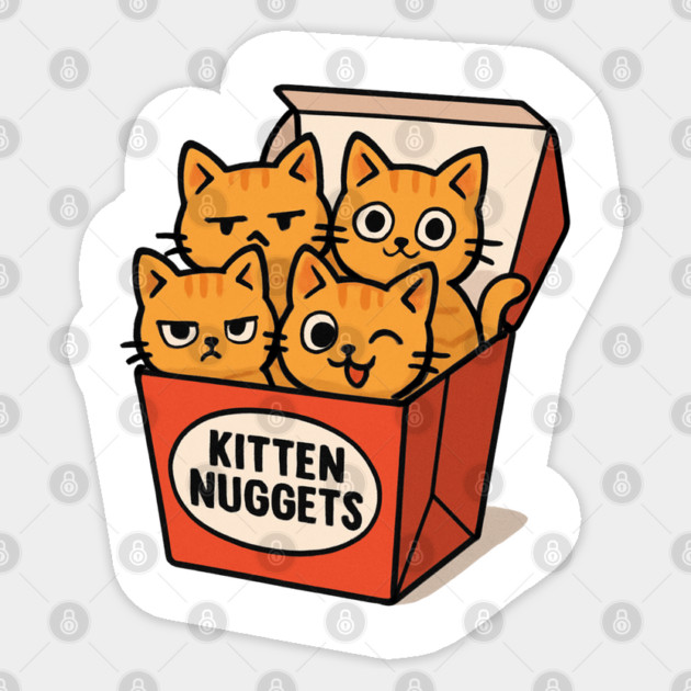 kitten-nuggets Sticker by Creatifly Graphic Tees