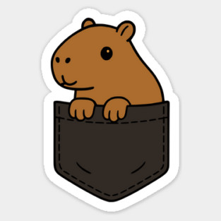 Funny Capybara Pocket Pal Cute Chill Animal Capybara Vibes Magnet